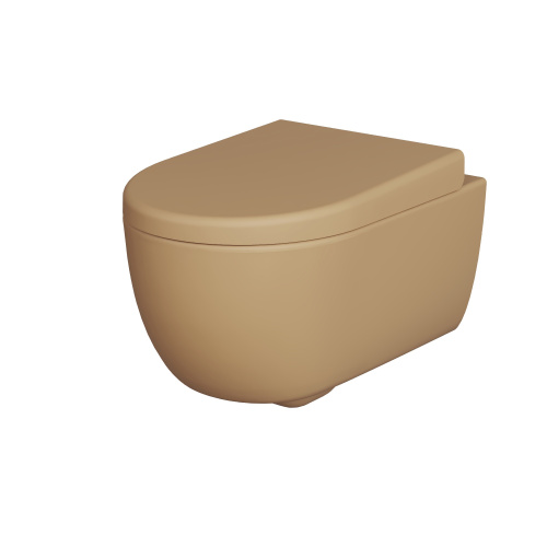 Чаша унитаза подвесная Ambassador Abner 103T20501R цвет темно-бежевый матовый без сиденья